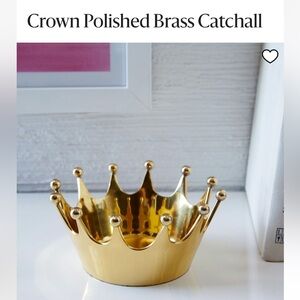West Elm polished Brass Crown Catchall SOLD OUT